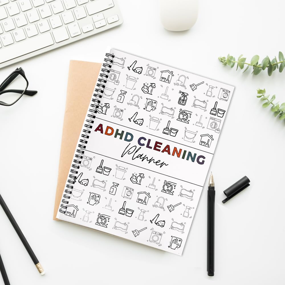 Cleaning Planner – Undated Daily, Weekly & Monthly Home Organizer with Chore Cha